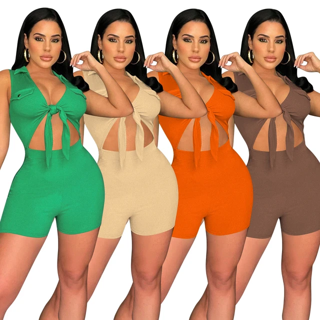 One Shoulder Casual Rompers Womens Jumpsuit Shorts Sexy Summer Sports  Hollow Out Stretch Bodycon Jumpsuit Overalls for Women - AliExpress