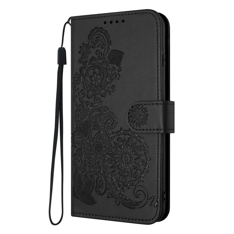 Paisley Leather Flip Stand Wallet Book Cover