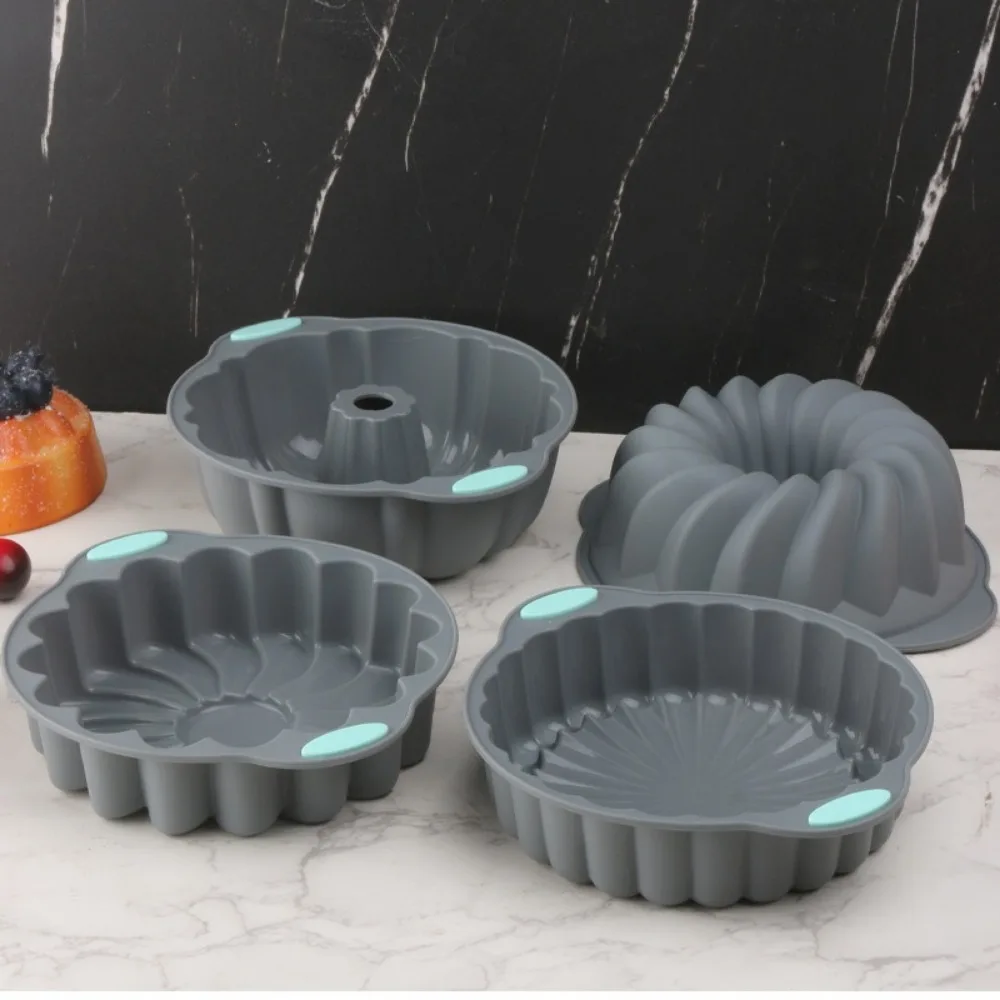 Heat-Resistant 3D Spiral Silicone Baking Mold - Non-Stick Cake and Bread Pan