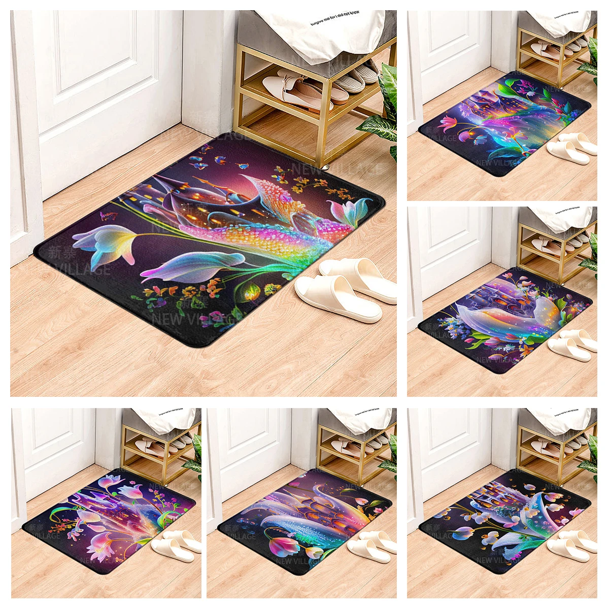 

House entrance carpet Home doormat entrance Room Bath mat Foot mat bathroom non-slip mat Kitchen water absorption mat