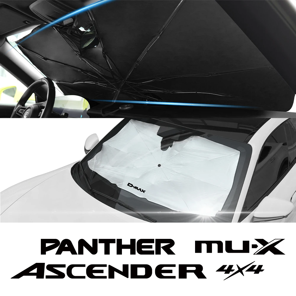 자동차 앞 유리 차양 우산 스타일링 선 쉐이드, 자외선 차단, 이스즈 DMAX 팬터 어센더 MUX 4X4 용 자동차 액세서리