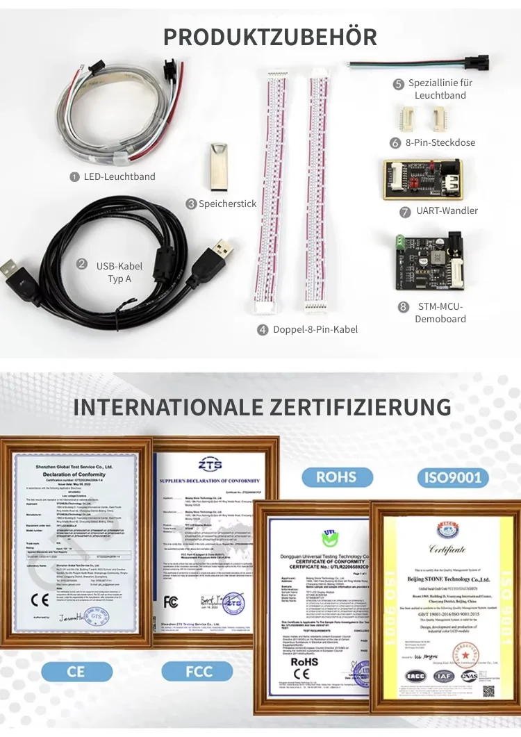 STONE C 4.3-10.1' HMI TFT-Display, Touchscreen-Modul, JSON-Befehlshandbuch für Arduino mit resistivem Touchscreen + RS422 – Detail 3