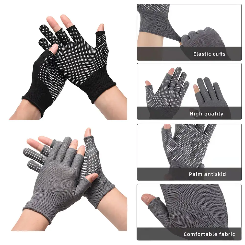 1Pair Non-Slip Motorcycle Motor Gloves Protective Breathable Anti-UV Outdoor Sports Riding Cycling Gloves