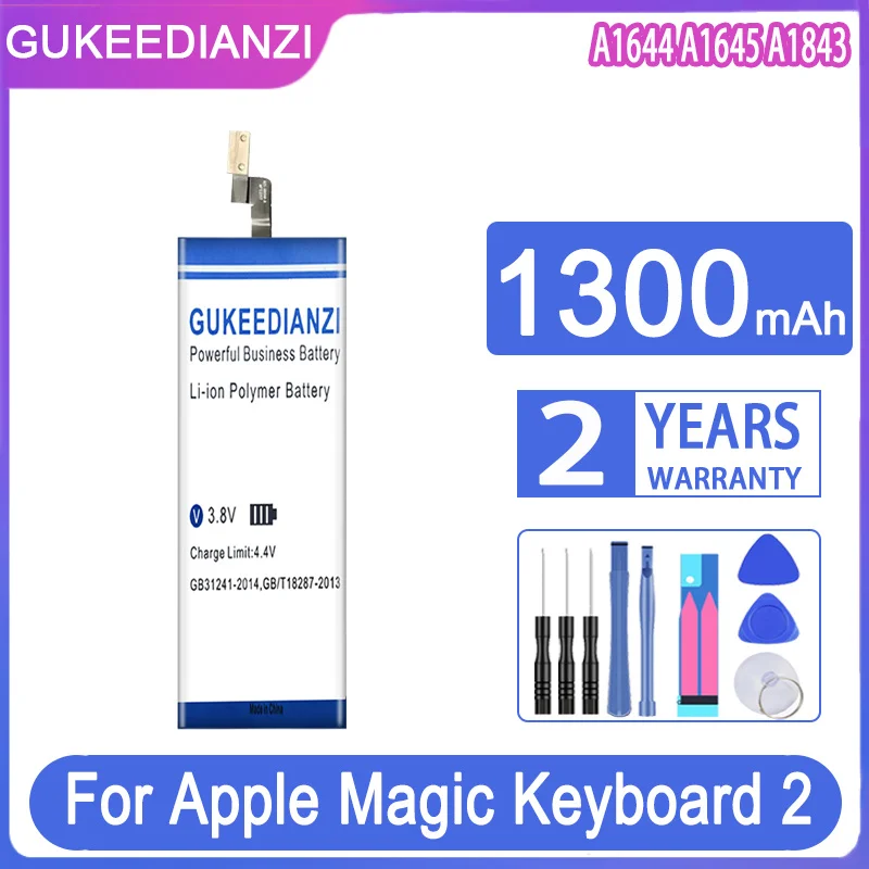 Batteria Gukeedianzi A1644 A1645 A1843 A1672 A1657 1300Mah/2600Mah Per Tastiera/Mouse Apple Magic 2 Wireless 020-00634 020-00633