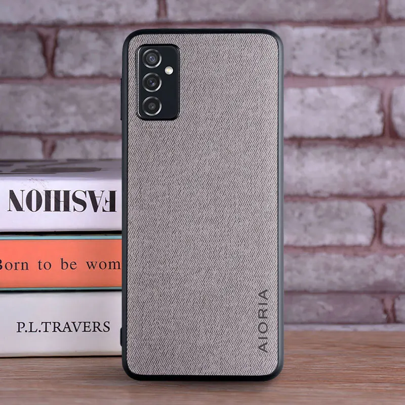 Luxury Textile Leather Skin TPU Phone Cover Case