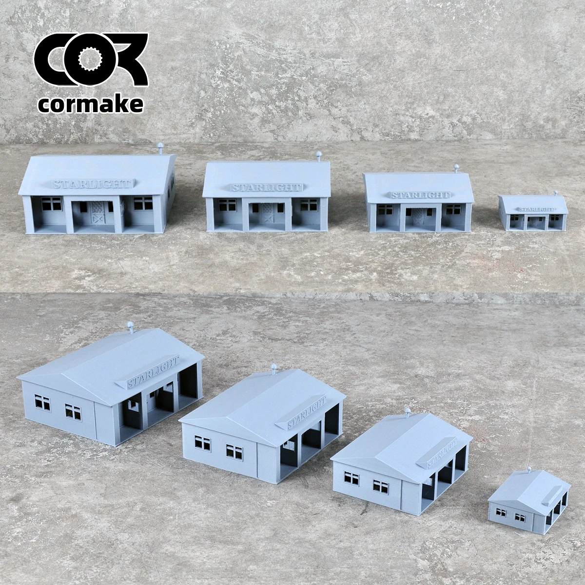 조립식 건축 모형 모래 테이블 카페 커피숍 상점 건물 철도 디오라마 스케일 모형 키트 1/64/72/87/150