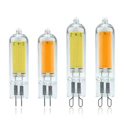 Dimmable G4 G9 LED COB Bulb hot 3W 5W 7W 9W 220V-240V Ceramic Lamp Glass tube White light Halogen Light Replace