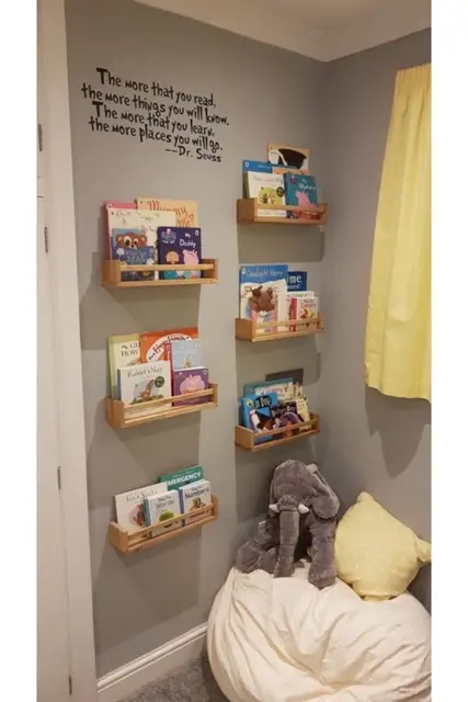 Librería Montessori, estantería de madera con almacenamiento trasero,  biblioteca natural para niños -  España