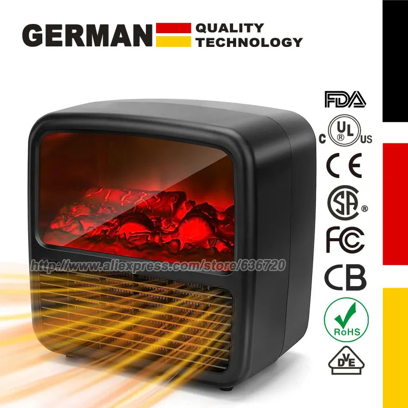 Electric Space Heater for Indoor Use,1500W/Quiet PTC Ceramic Portable Heater,  Small Electric Fireplace Heater Fan - AliExpress
