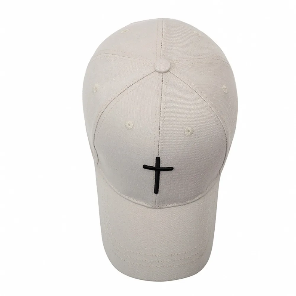 New Cross Embroidered Baseball Hat Show Face Small UV Protect Duck Tongue Cap Breathable Sun Protection Sun Hat Unisex