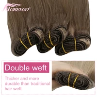 Moresoo Extensions de Cheveux Humains Naturels Remy, Tissage en Lot Double Tissage, Balayage Machine pour Femme tissage cheveux humain lot en promo rallonge cheveux humain cheveux naturels humains femme extensions de c 3