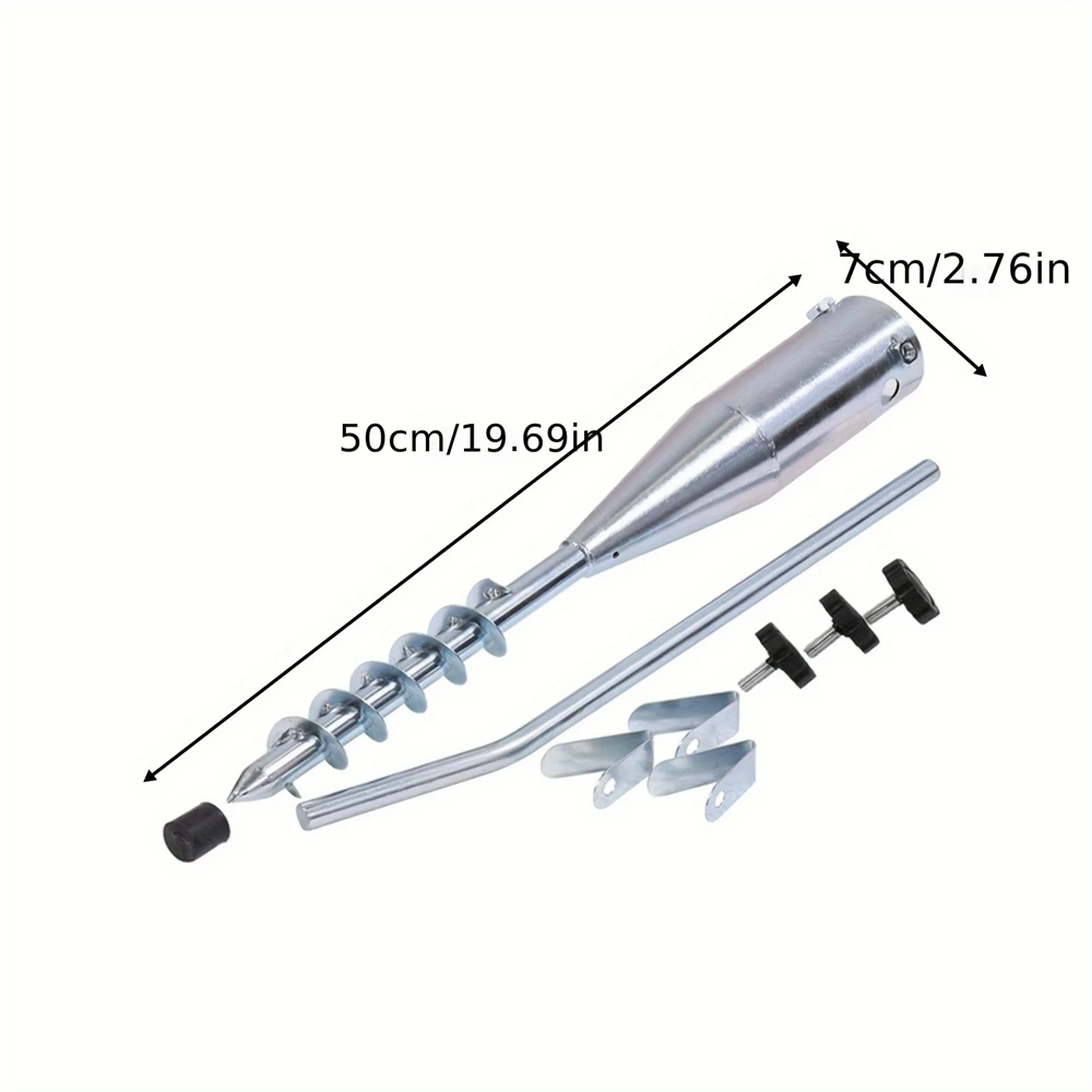 1pcs Outdoor Drying Rack Base Metal Umbrella Anchor Spiral Screw Sturdy Suitable for Garden Backyard Lawn Soil Ground Insertion beach umbrella plug base parasol base stand