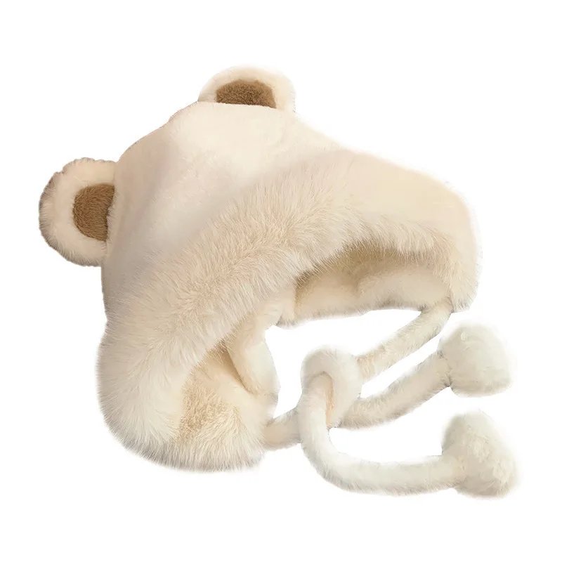 Cute Little Bear Plush Hat Women\'s Fashion  Women\'s Winter Cycling Winter Hat