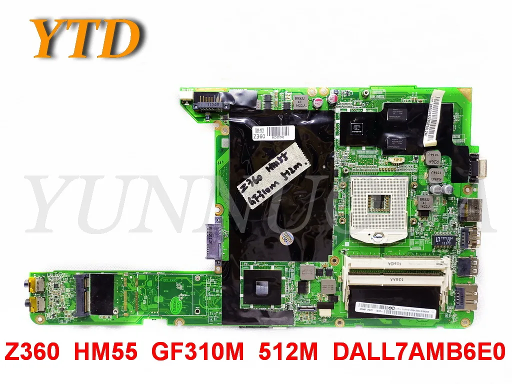 

Оригинальная материнская плата для ноутбука Lenovo Z360 Z360 HM55 GF310M 512M DALL7AMB6E0 протестирована хорошая бесплатная доставка