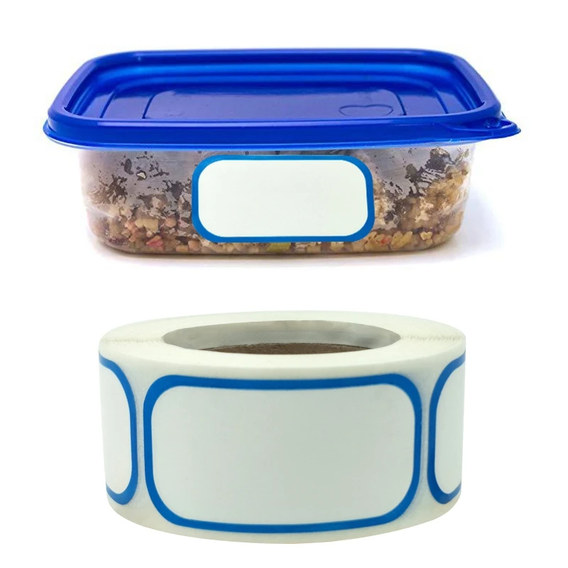 Dissolvable Food Labels Blank Food Stickers Tags 300pcs 1''x2'' Safety Storage Glass Metal Plastic Containers