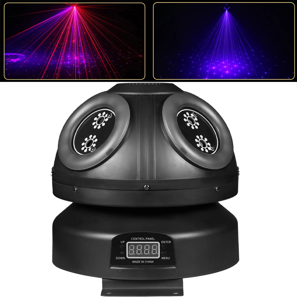 

Mushroom Moving Head Light 60W DMX Starry Sky Laser Projector Light LED Stage Light Rotation Lazer for DJ Disco Wedding Holiday
