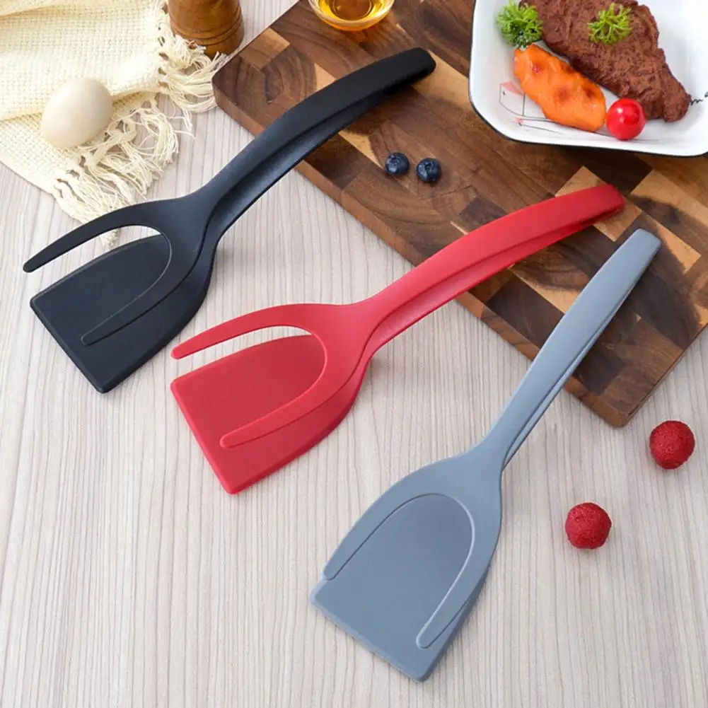 Ergonomic Handle Spatula Versatile Anti-scald Silicone Spatula Tongs For Cooking Steak Fish Hamburger Bbq