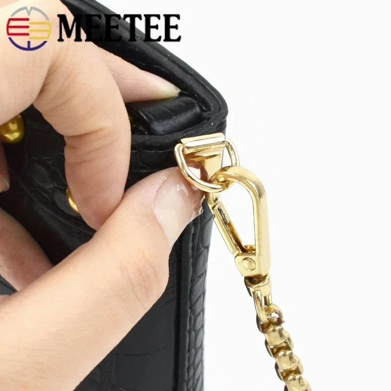 2Pcs O D Ring Bag Side Clip Buckles Screw Handbag Rings Chain Handles Connector