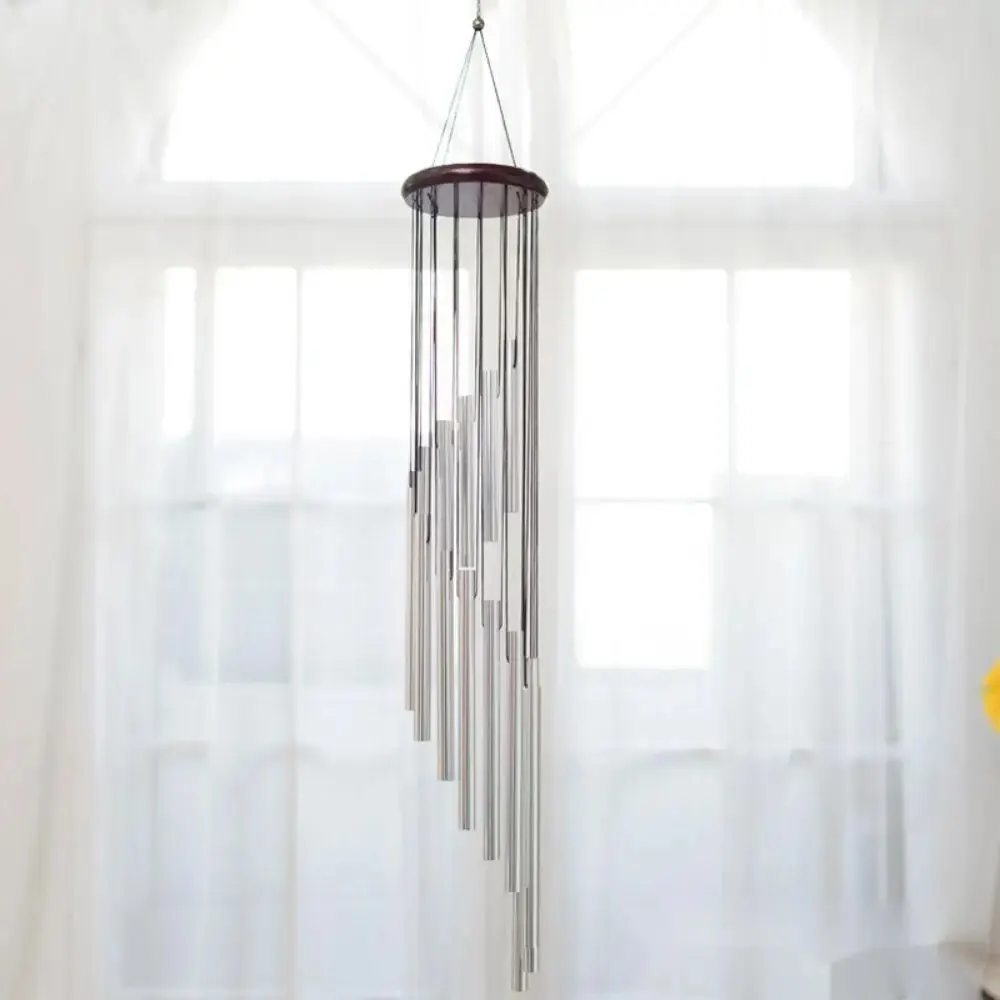 Wind Chime 12 Tubes Classic Step By Step Rotating Multi-Tube Metal Aluminium Tube Wind Chime Creative Home Hanging Ornaments Jewelry