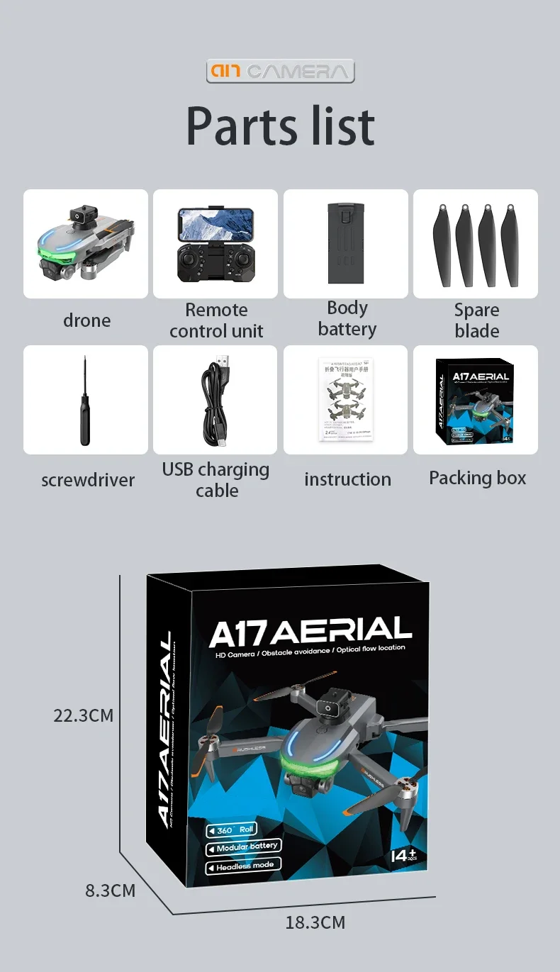 Dron sin escobillas de alta definición para fotografía aérea, cuadricóptero plegable para evitar obstáculos, avión de control remoto, juguete para niño