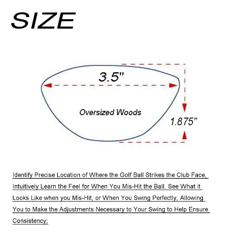 Golf Impact Stickers Sticker Oversized Wood Labels Roll Balls Hitting Recorder for Men Women Practice Drop Shipping 5