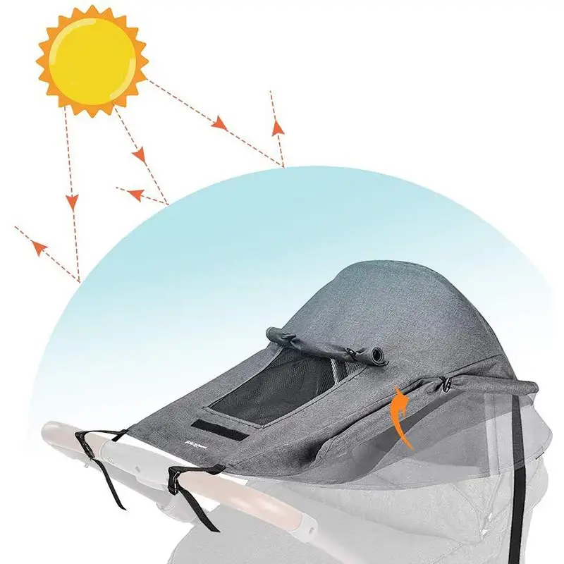 

Pram Sunshade Sun Cover Stroller Cover Sun Protection Breathable Waterproof Stroller Sun Shade Extender Stops 99 Sun Rays