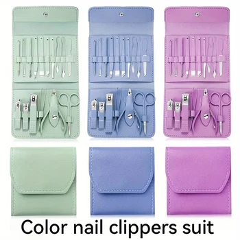 ‌16-Piece Professional Nail Clipper Set, Stainless Steel Fingernail and Toenail Tools, Unisex Nail Care Kit 1