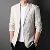 Spring Summer 2024 new high-quality men's fashion handsome linen suit Thin men's coat fabric composition 100% linen  blazer 2