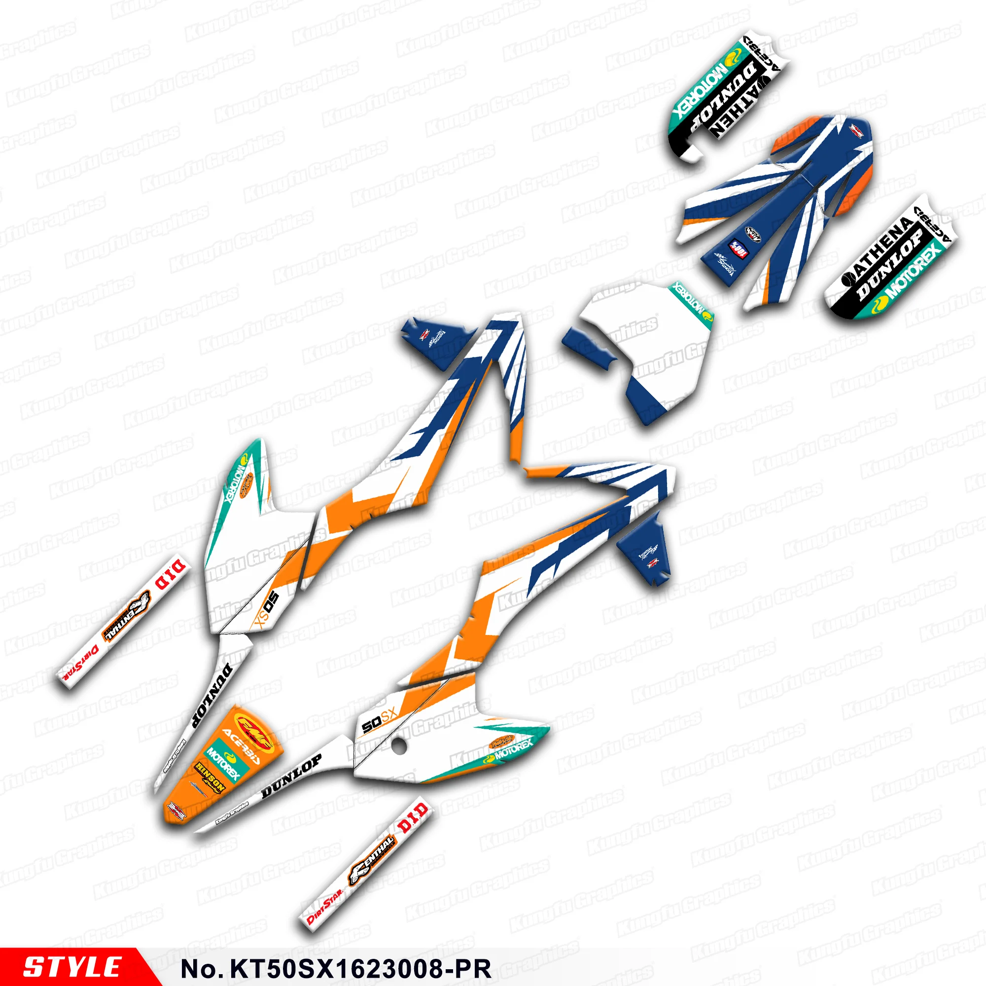 

Гоночная виниловая наклейка графика для KTM SX 50 2016 2017 2018 2019 2020 2021 2022, KT50SX1623008-PR