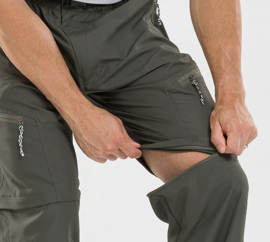 Pantaloni tattici estivi per uomo pantaloni Cargo da donna ad asciugatura rapida pantaloni da lavoro da campeggio impermeabili da Trekking pantaloncini elasticizzati staccabili