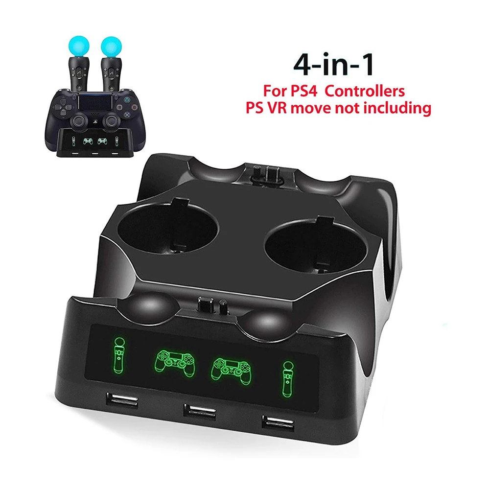 Ps4用4in 1コントローラー Dualshock 4 Ps Move電源 ベーススタンド Dc5v 2a ゲームコントローラー充電器 充電器 Aliexpress
