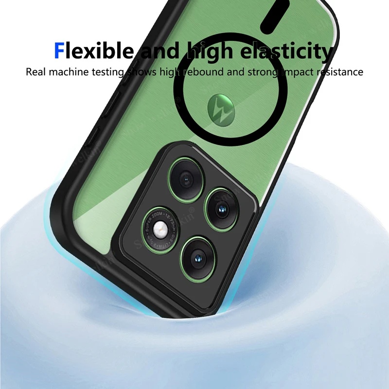 Motorola Signature Magnetic Transparent Silicone Phone Case with MagSafe Compatibility