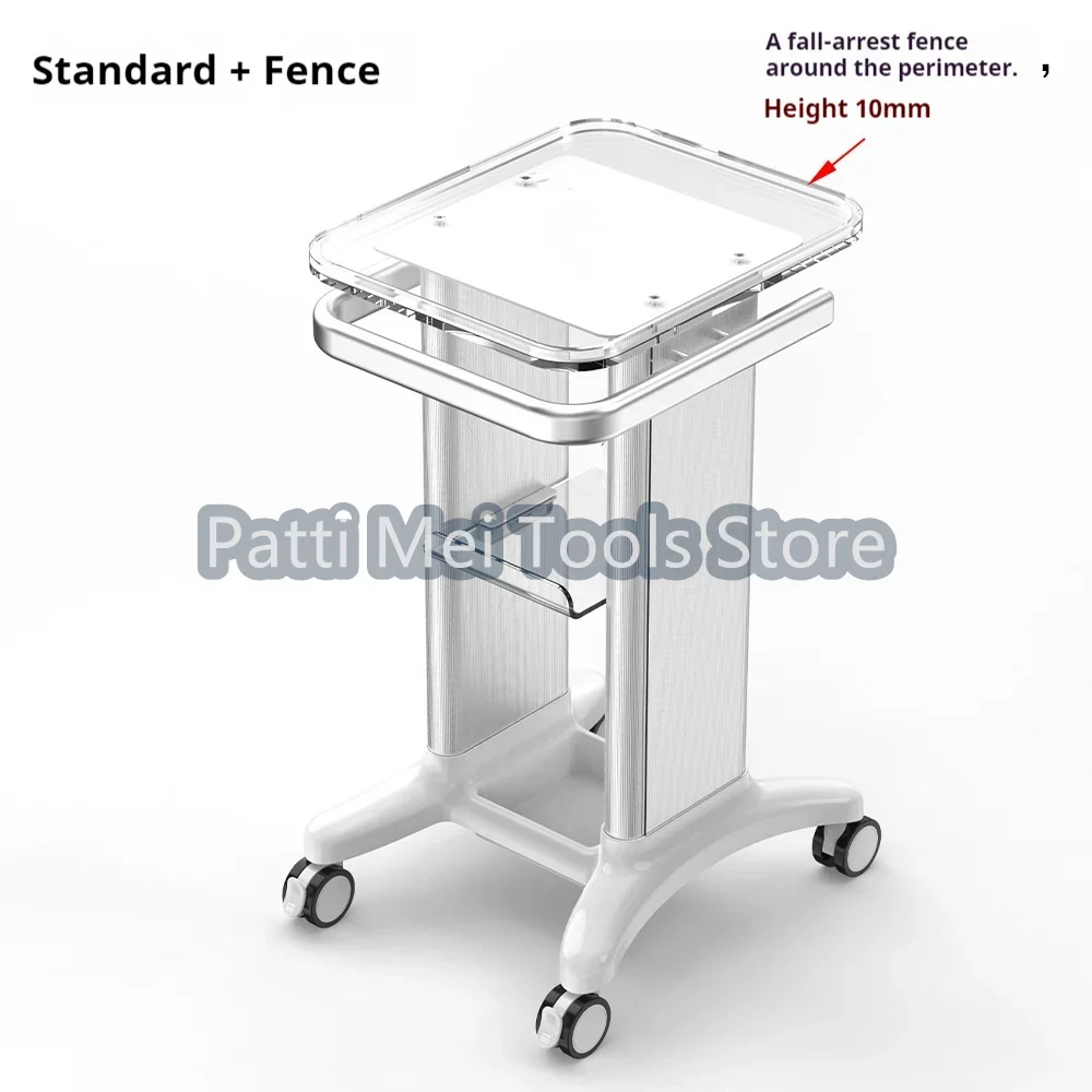 Beauty Equipment Cart Beauty Salon Trolley Stand Holder Rolling Cart Roller Wheel Aluminum Stand Personal Care Appliance Parts
