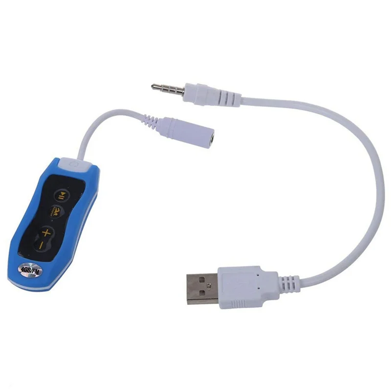 Waterproof IPX8 Clip MP3 Player FM Radio Stereo Sound Swimming Diving Surfing Cycling Sport Music Player with FM(C)