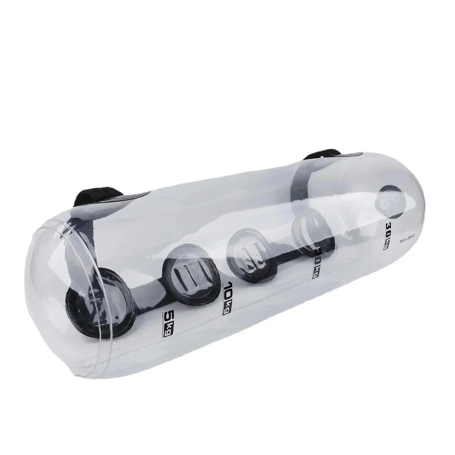 35kg Transparent Fitness Water Bag Water Injection Weight-bearing Software Dumbbell Portable Energy Column Strength Training