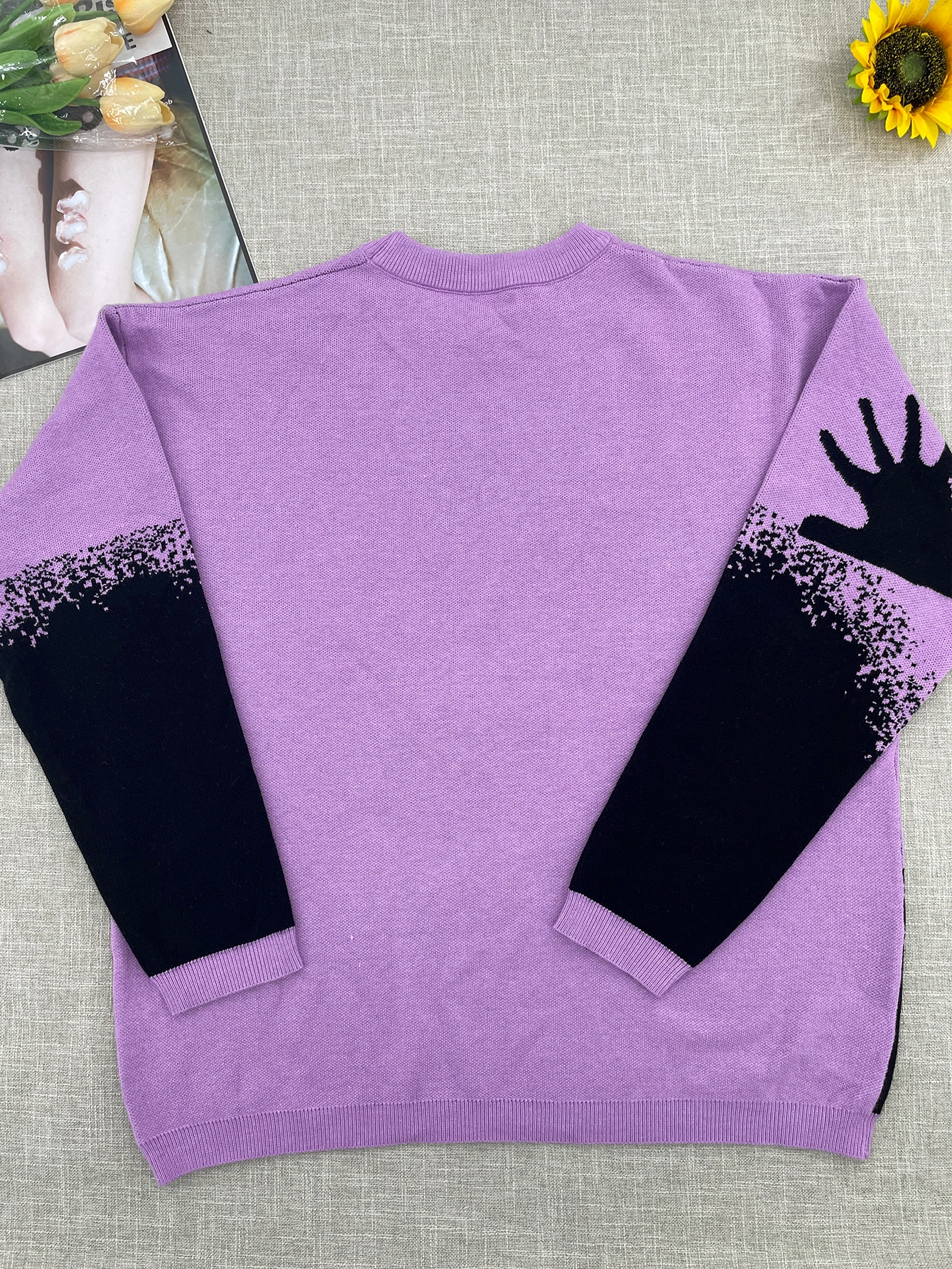 temperament commuter style pullover sweater for women's autumn and winter new loose all-match crew-neck knitwear