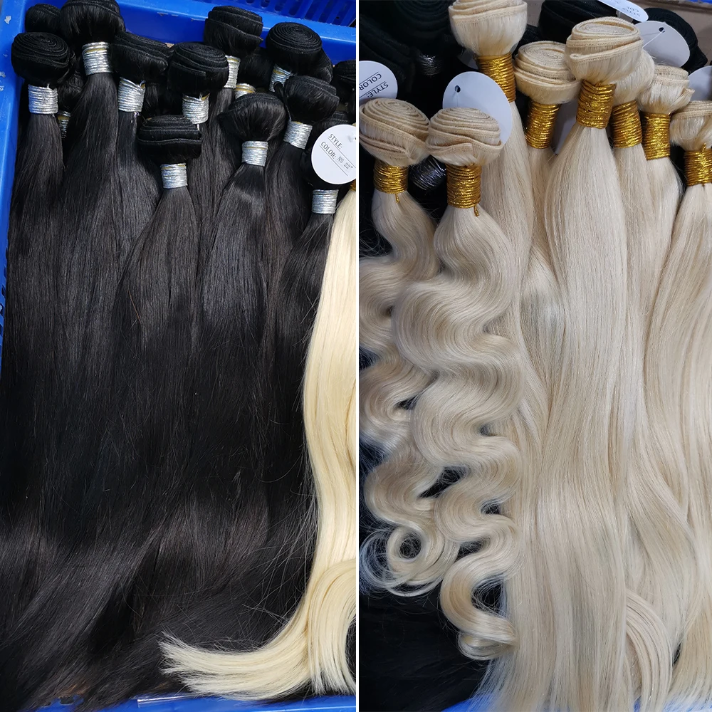 

100% Body Deep 613 Brazilian Human Raw Vietnamese / Indian Vendor Wholesale Cuticle Aligned Virgin Hair Bundles Extensions