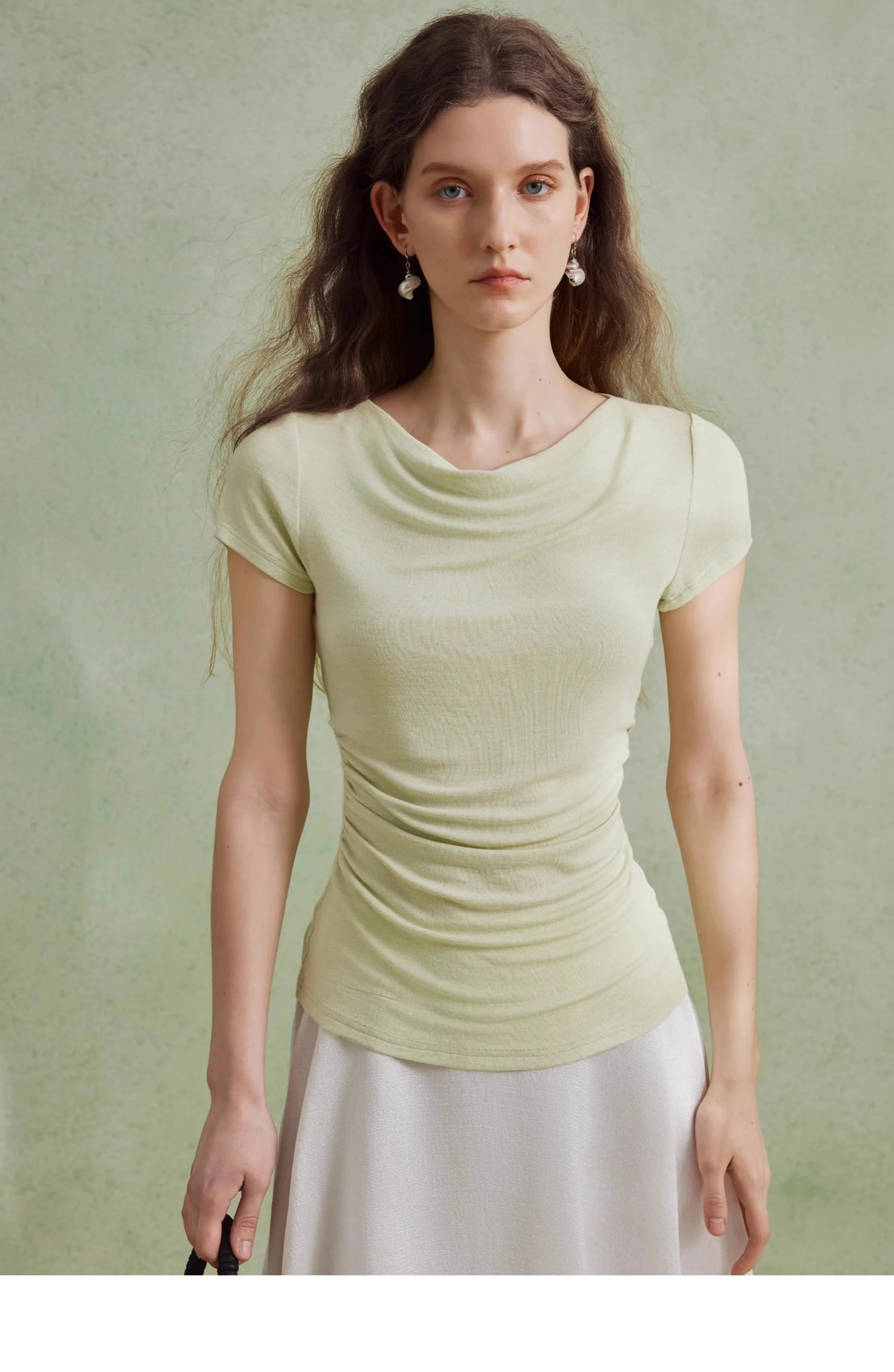 AEL Elegantes Kurzarm-Top für Damen, Sommermode, französischer Stil, schmale Passform, Hemd-Design, Freizeitkleidung – Detail 8