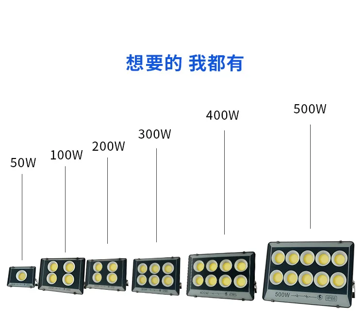 Strong Light Outdoor Waterproof LED Projection Lamp Advertising Board Factory Stadium Floodlight COB Bright Projection Light