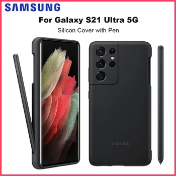 Original Samsung Galaxy S21 Ultra Silicone Case with S-Pen Bundle S21Ultra Protective Phone Case 1