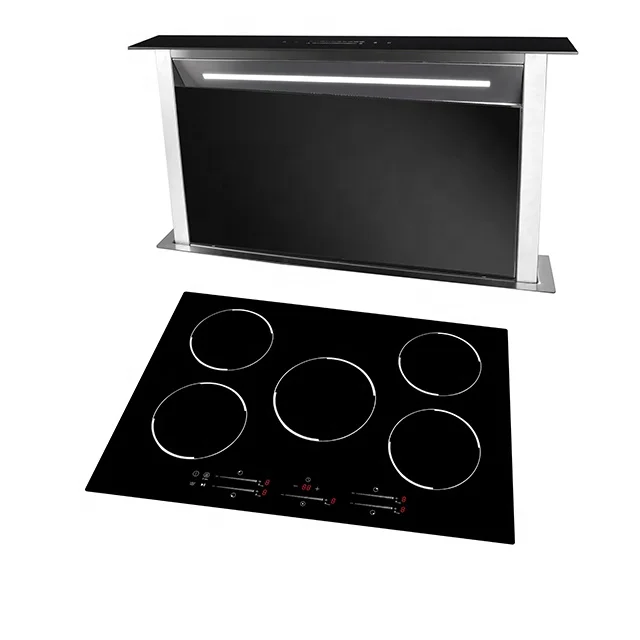 60CM 90CM slide out Downdraft Kitchen range Hood 4