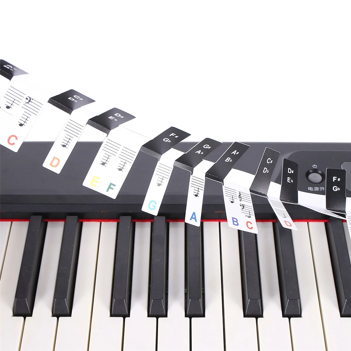 2PCS88KeysRemovablePianoKEYLabelsPianoKeyboardStickersPiano
