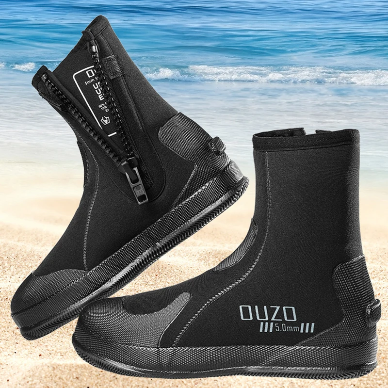 TaoBo Original OUZO 5MM Thickened Diving Boots Men Women Zip  display picture 1