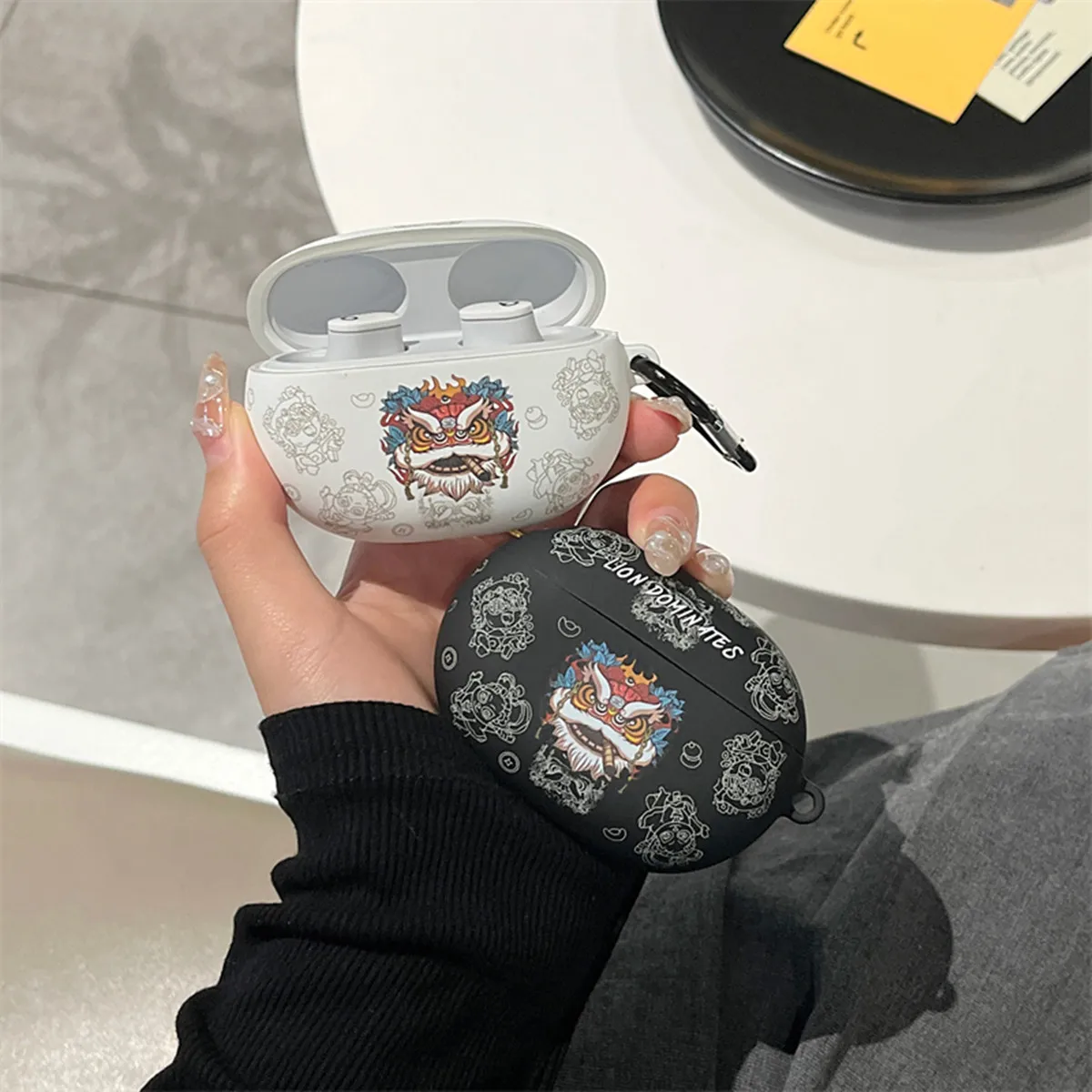 Cartoon Funny Cool Lion Custodia Morbida Per Beats Studio Buds Custodia Per Auricolari Bluetooth Cover Per Cuffie Per 2023 Beats Studio Buds +