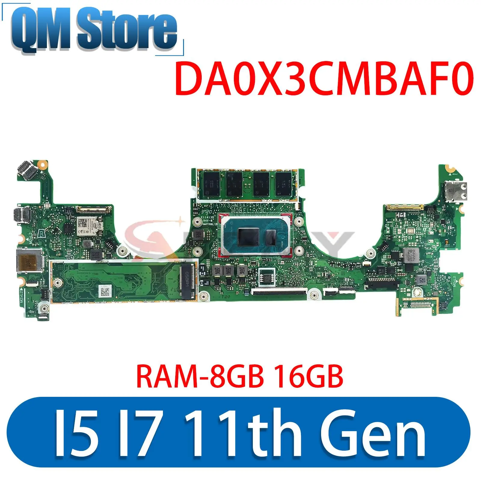 

DA0X3CMBAF0 for HP SPECTRE X360 14-EA Laptop Motherboard With I5 I7 11th Gen CPU UMA RAM 8GB 16GB 100% test OK
