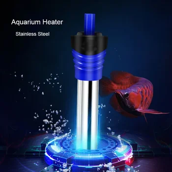 50W/100W/200W/300W/500W Stainless Steel Aquarium Heater Adjustable Submersible Thermostat heating rod 220-240V For Fish Tank 1