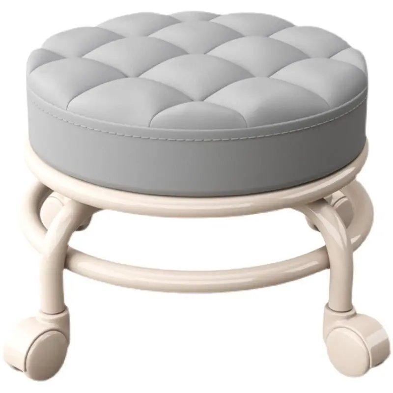 2023New 1Pcsrotating Pedicure Spa Beauty Salon with Wheels Stool Living Room Change Shoes Low Stools Beauty Seat Chair Furniture