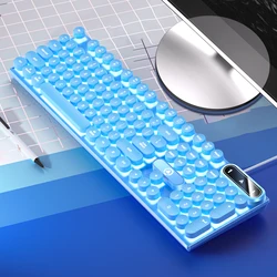 Sleek Low - Profile Wired Gaming Keyboard with Numpad (Blue)