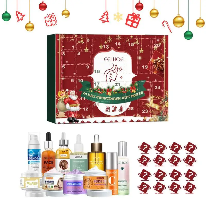 

Makeup Advent Calendar 24pcs Creative Beauty Care Box Gift Set Holiday Countdown Funny Surprise Makeup Calendar home supplies