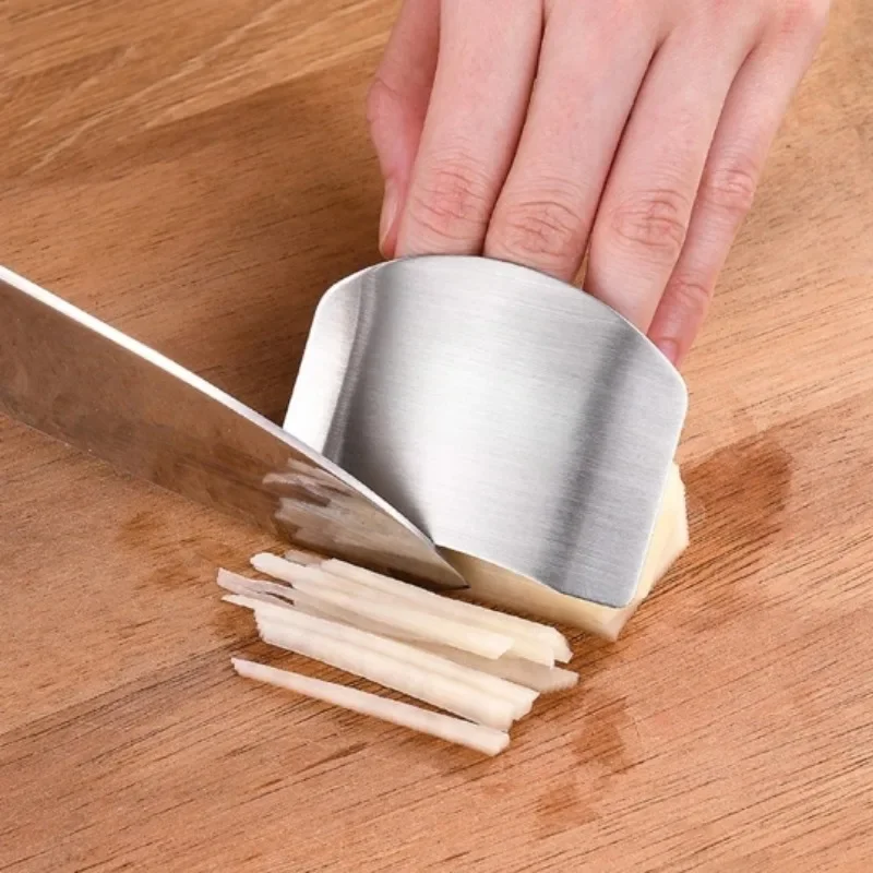 Kitchen Tool Accessories Stainless Steel Finger Guard Safety Vegetable Cutter Hand Guard Tool Kitchen Cut Finger Protector